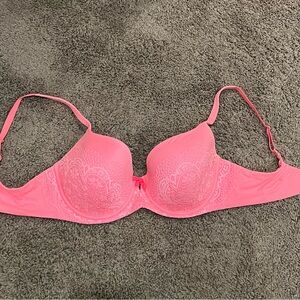 Victoria's Secret Vibrant Pink Lace Bra